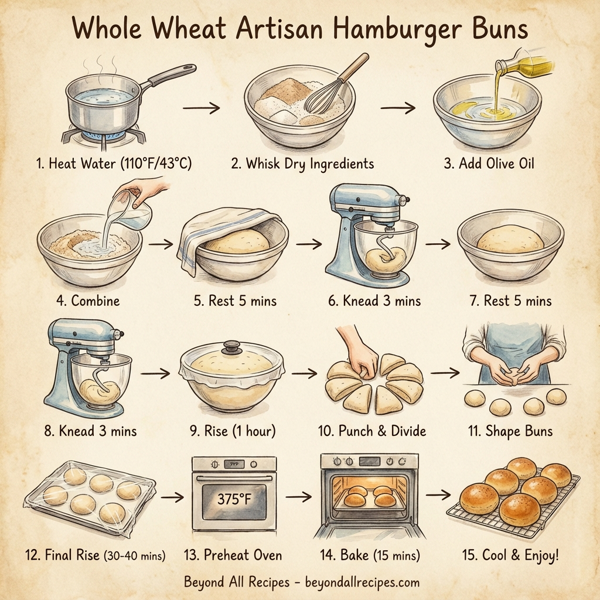 Whole Wheat Artisan Hamburger Buns instructions