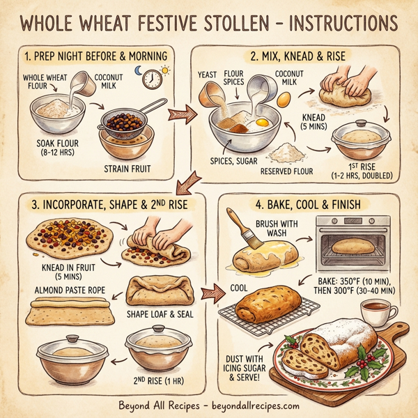 Whole Wheat Festive Stollen instructions