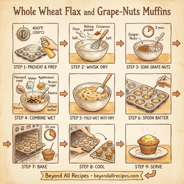 Whole Wheat Flax and Grape-Nuts Muffins instructions