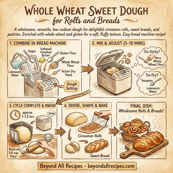 Whole Wheat Sweet Dough for Rolls and Breads instructions