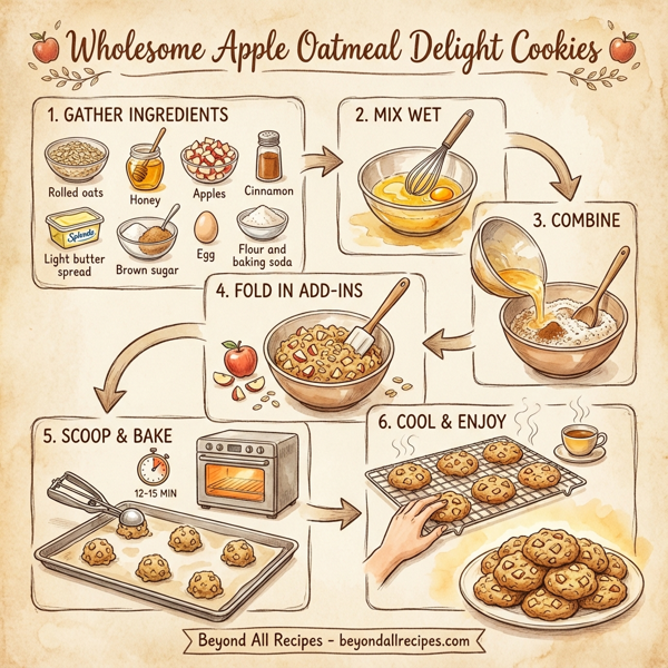 Wholesome Apple Oatmeal Delight Cookies instructions