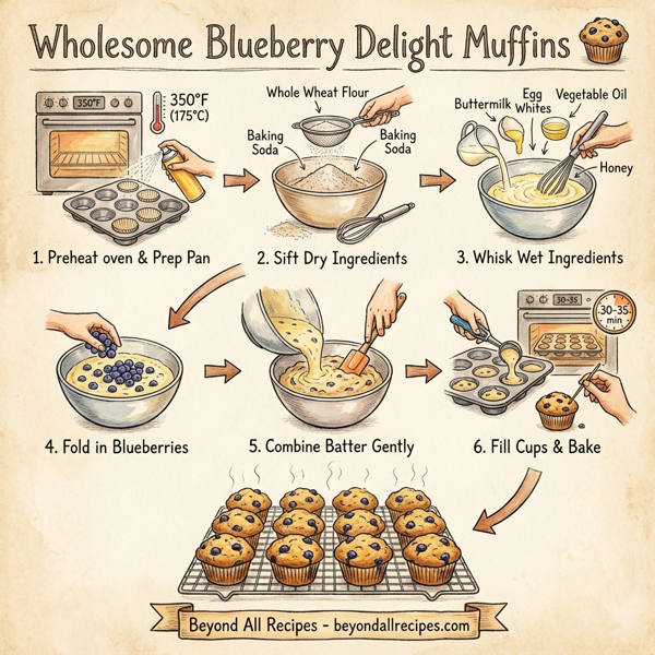 Wholesome Blueberry Delight Muffins instructions