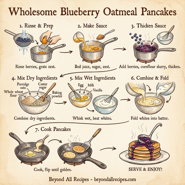 Wholesome Blueberry Oatmeal Pancakes instructions