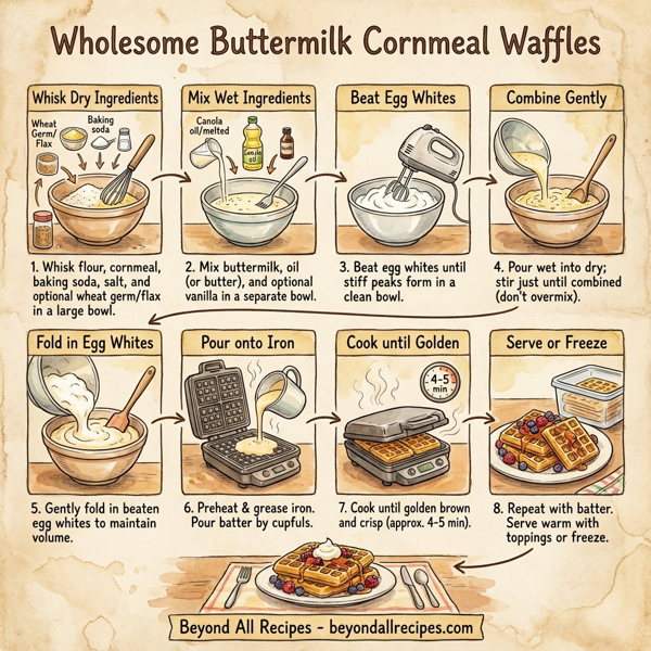 Wholesome Buttermilk Cornmeal Waffles instructions