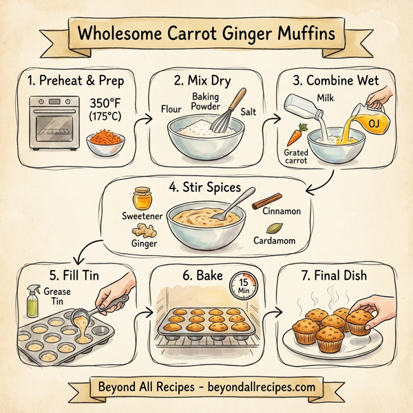 Wholesome Carrot Ginger Muffins instructions