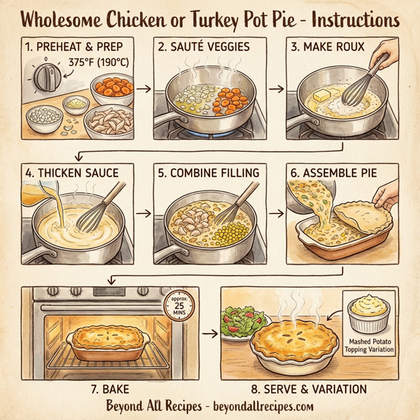 Wholesome Chicken or Turkey Pot Pie instructions