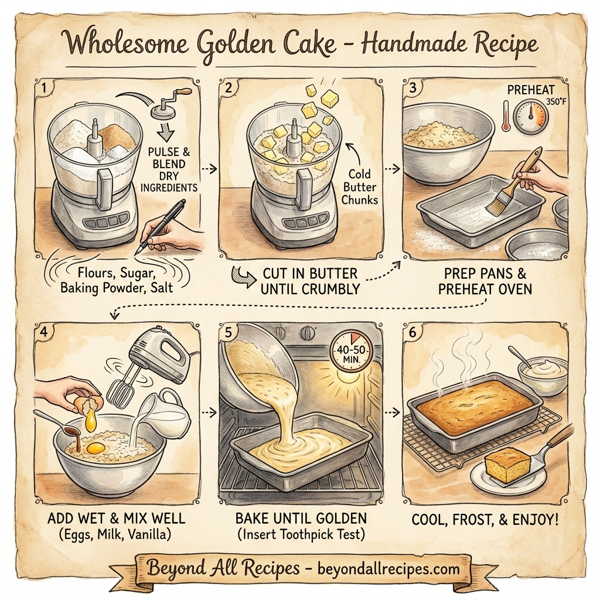 Wholesome Golden Cake Mix instructions