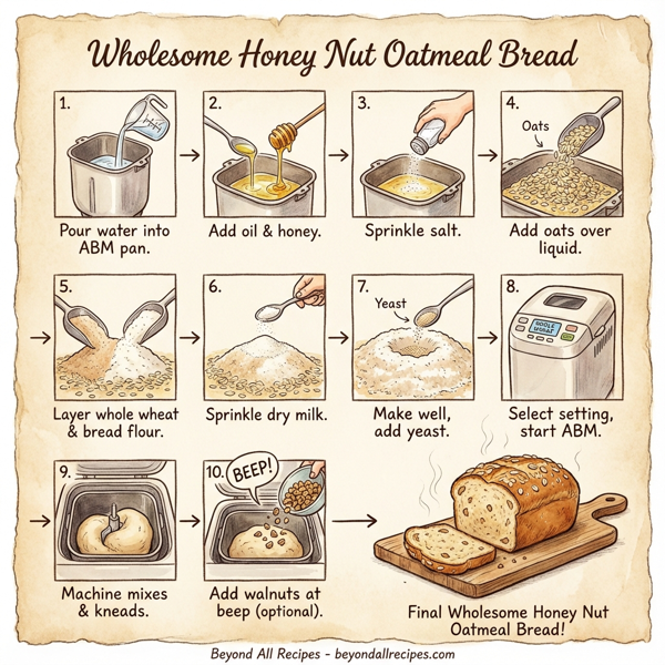 Wholesome Honey Nut Oatmeal Bread instructions