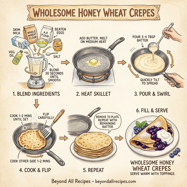 Wholesome Honey Wheat Crepes instructions
