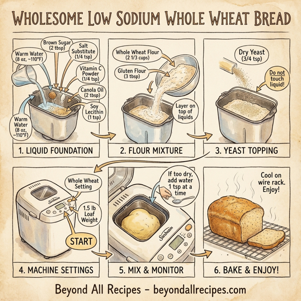 Wholesome Low Sodium Whole Wheat Bread instructions