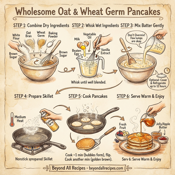 Wholesome Oat & Wheat Germ Pancakes instructions