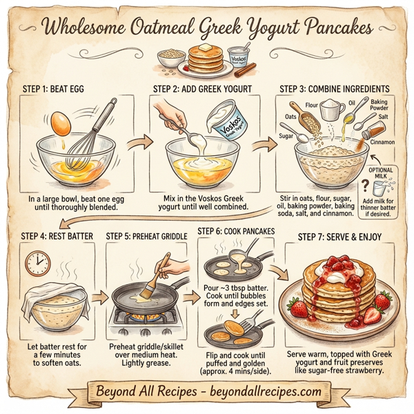 Wholesome Oatmeal Greek Yogurt Pancakes instructions