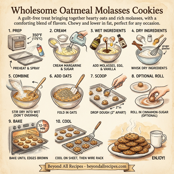 Wholesome Oatmeal Molasses Cookies instructions