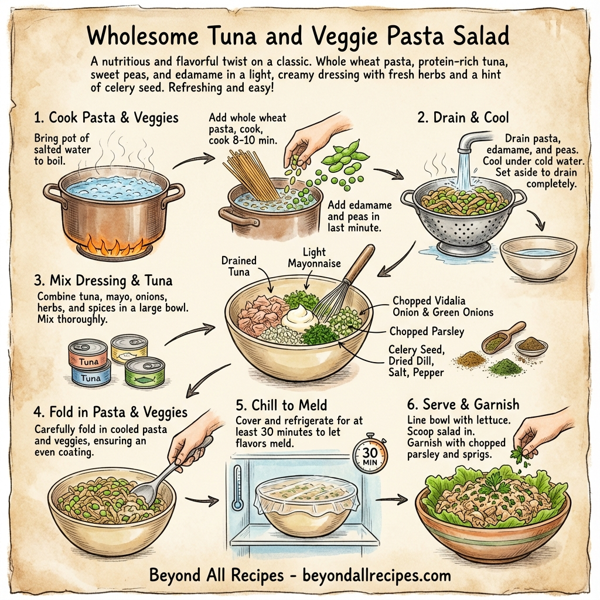 Wholesome Tuna and Veggie Pasta Salad instructions