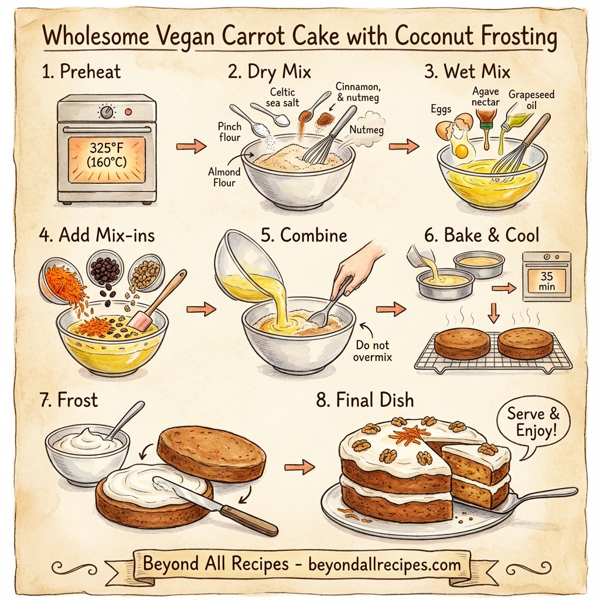 Wholesome Vegan Carrot Cake with Coconut Frosting instructions