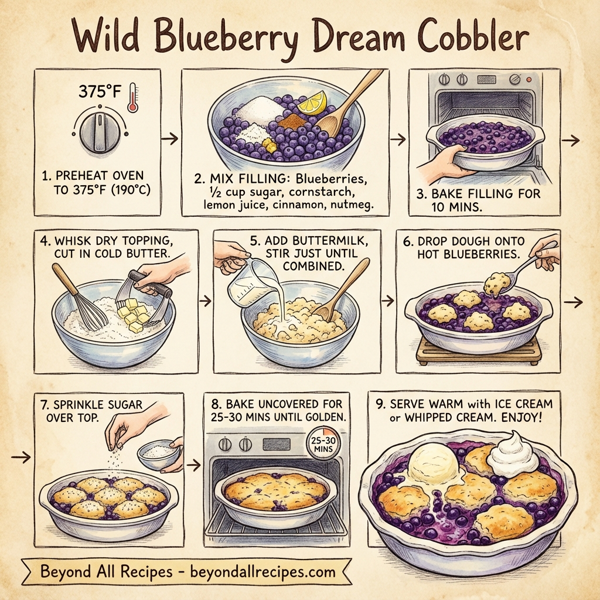 Wild Blueberry Dream Cobbler instructions