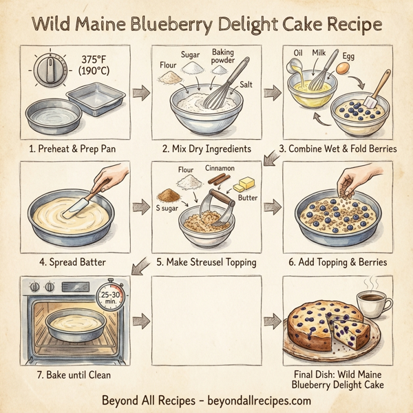Wild Maine Blueberry Delight Cake instructions