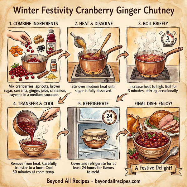 Winter Festivity Cranberry Ginger Chutney instructions