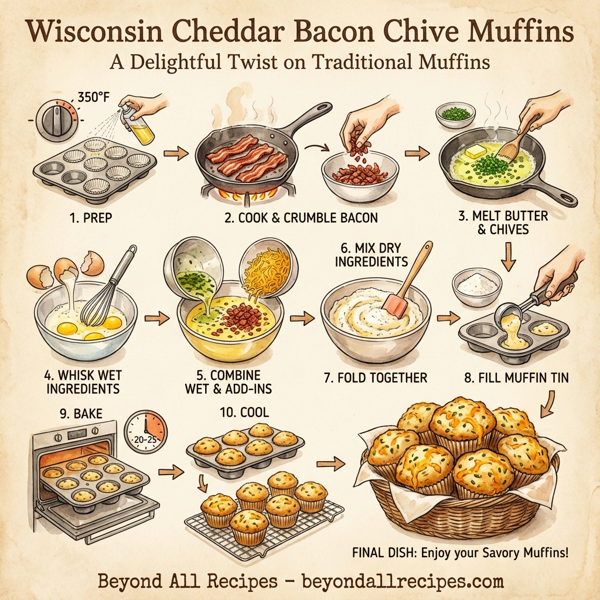Wisconsin Cheddar Bacon Chive Muffins instructions