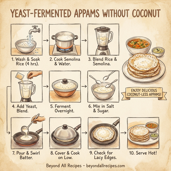 Yeast-Fermented Appams without Coconut instructions