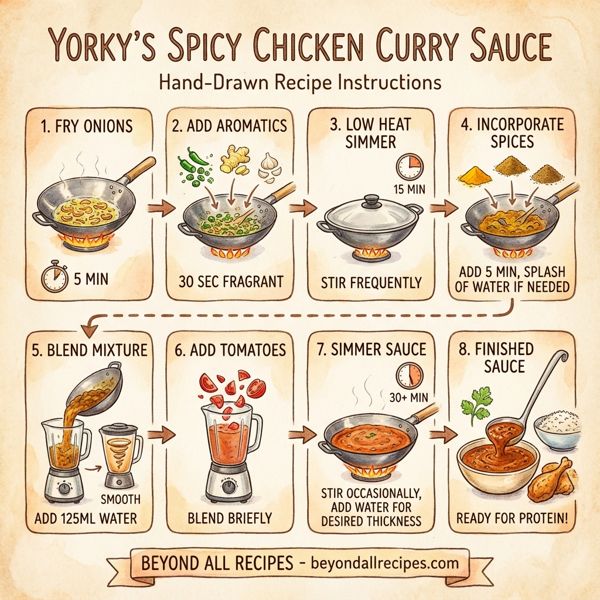 Yorky's Spicy Chicken Curry Sauce instructions
