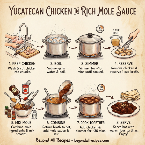 Yucatecan Chicken in Rich Mole Sauce instructions