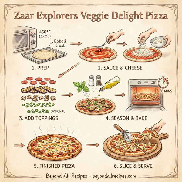 Zaar Explorers Veggie Delight Pizza instructions