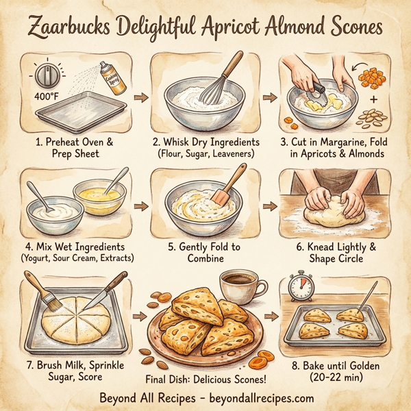 Zaarbucks Delightful Apricot Almond Scones instructions
