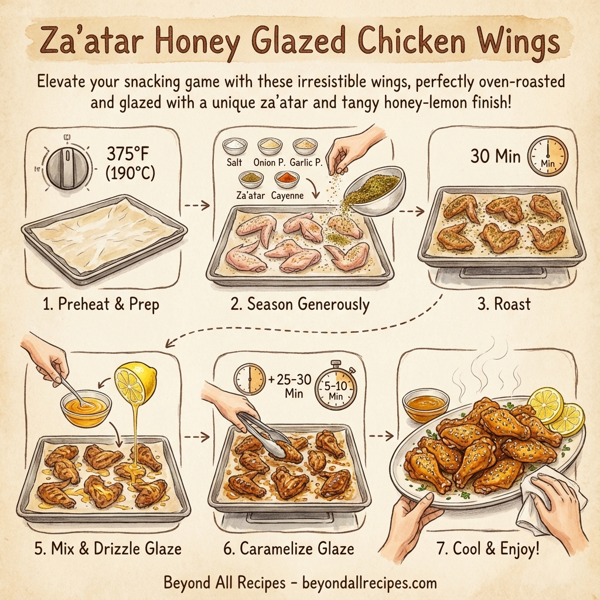 Za'atar Honey Glazed Chicken Wings instructions