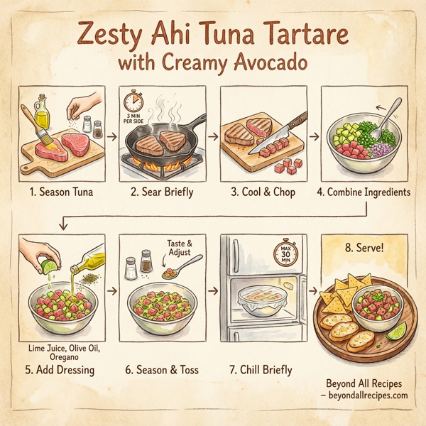 Zesty Ahi Tuna Tartare with Creamy Avocado instructions