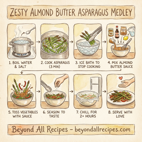 Zesty Almond Butter Asparagus Medley instructions