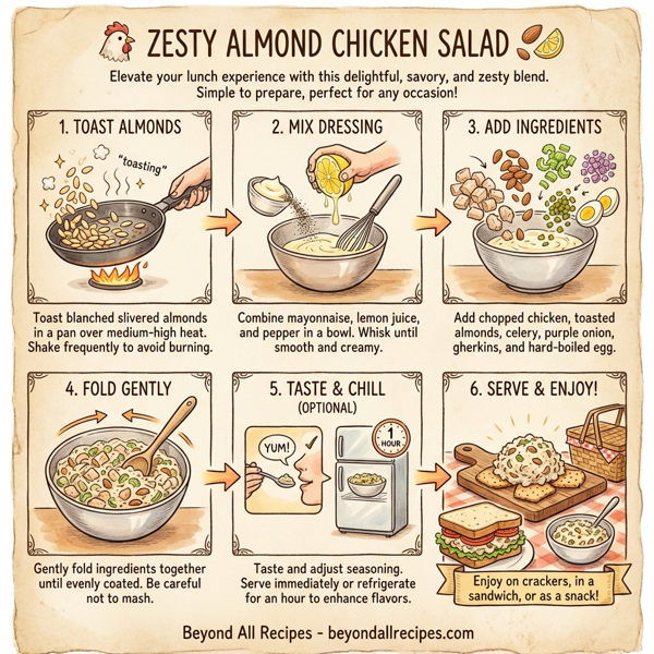 Zesty Almond Chicken Salad instructions