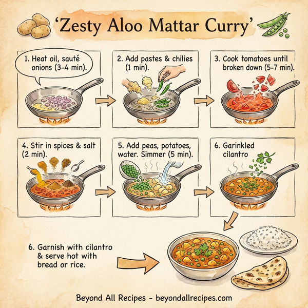 Zesty Aloo Mattar Curry instructions