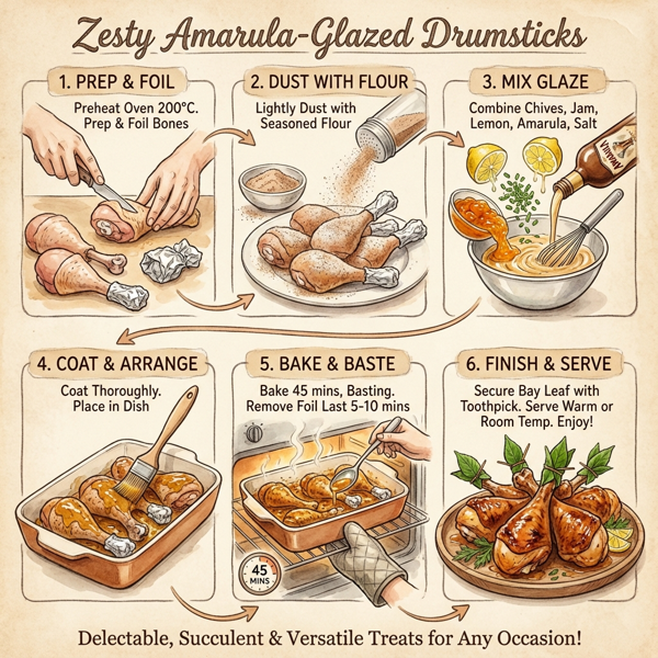 Zesty Amarula-Glazed Drumsticks instructions