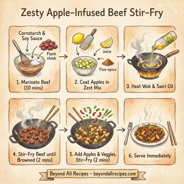 Zesty Apple-Infused Beef Stir-Fry instructions