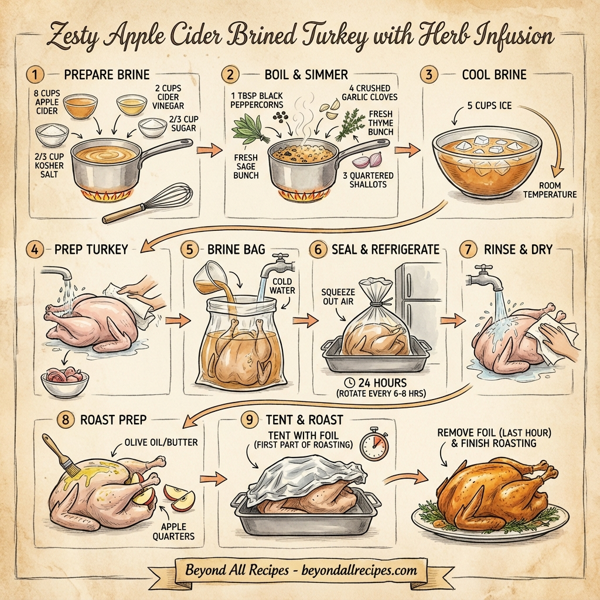 Zesty Apple Cider Brined Turkey with Herb Infusion instructions