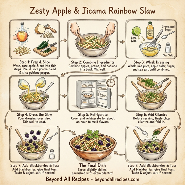 Zesty Apple & Jicama Rainbow Slaw instructions
