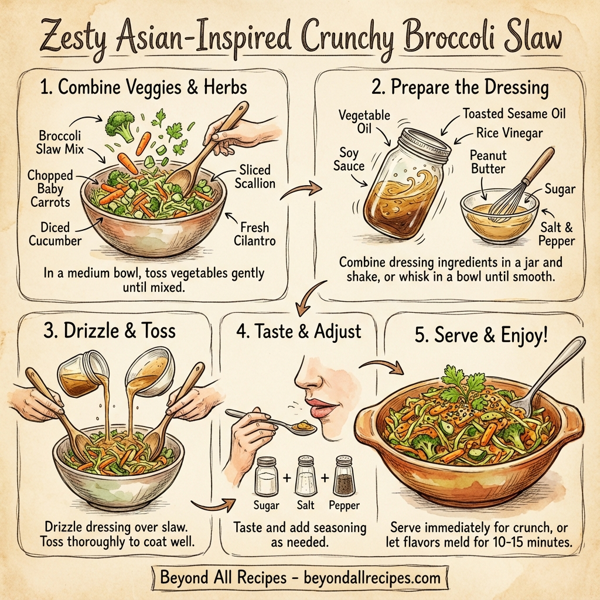 Zesty Asian-Inspired Crunchy Broccoli Slaw instructions