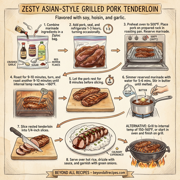 Zesty Asian-Style Grilled Pork Tenderloin instructions