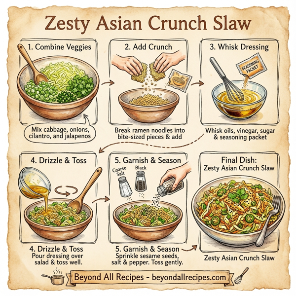 Zesty Asian Crunch Slaw instructions