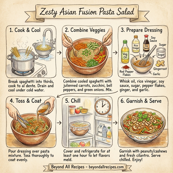 Zesty Asian Fusion Pasta Salad instructions