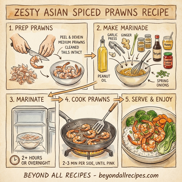 Zesty Asian Spiced Prawns instructions
