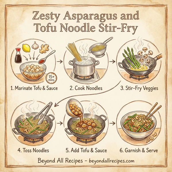 Zesty Asparagus and Tofu Noodle Stir-Fry instructions