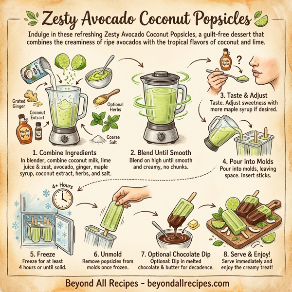 Zesty Avocado Coconut Popsicles instructions