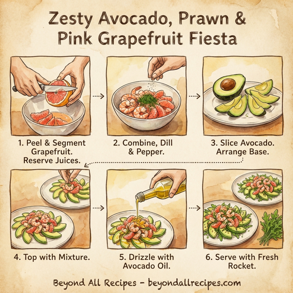 Zesty Avocado, Prawn & Pink Grapefruit Fiesta instructions
