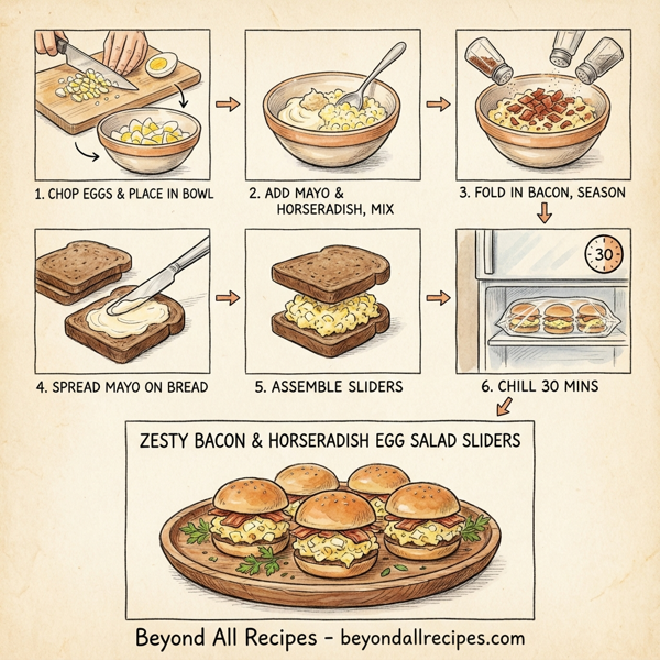 Zesty Bacon and Horseradish Egg Salad Sliders instructions