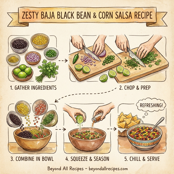 Zesty Baja Black Bean and Corn Salsa instructions