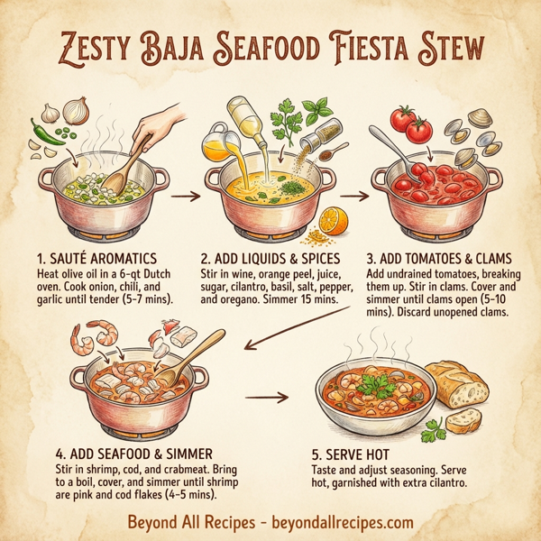 Zesty Baja Seafood Fiesta Stew instructions