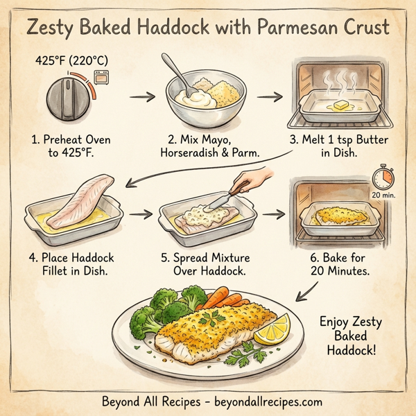 Zesty Baked Haddock with Parmesan Crust instructions