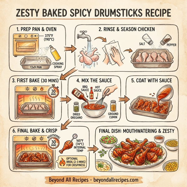 Zesty Baked Spicy Drumsticks instructions